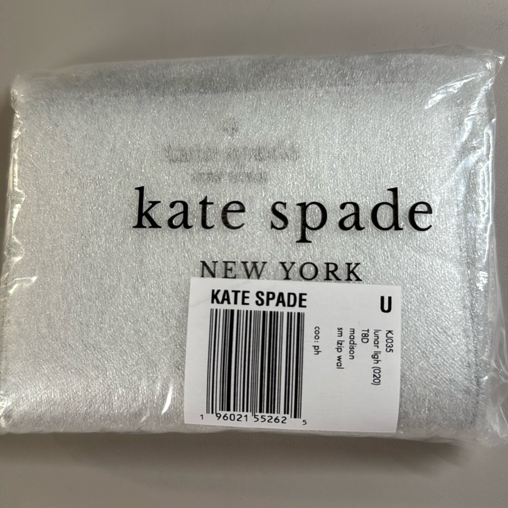 Brand new Kate Spade Madison Small L-zip - Lunar Light